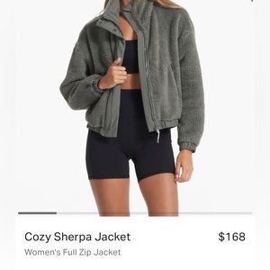 Vuori Cozy Sherpa Jacket Dusty Pine Green Medium NWT